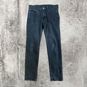 Abercrombie & Fitch Men's Skinny Jeans 30x30 Black Denim Stretch Zipper Fly